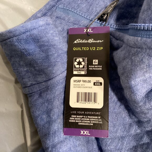 Eddie Bauer Ladies Quilted Half Zip Pullover - Picture 5 of 7